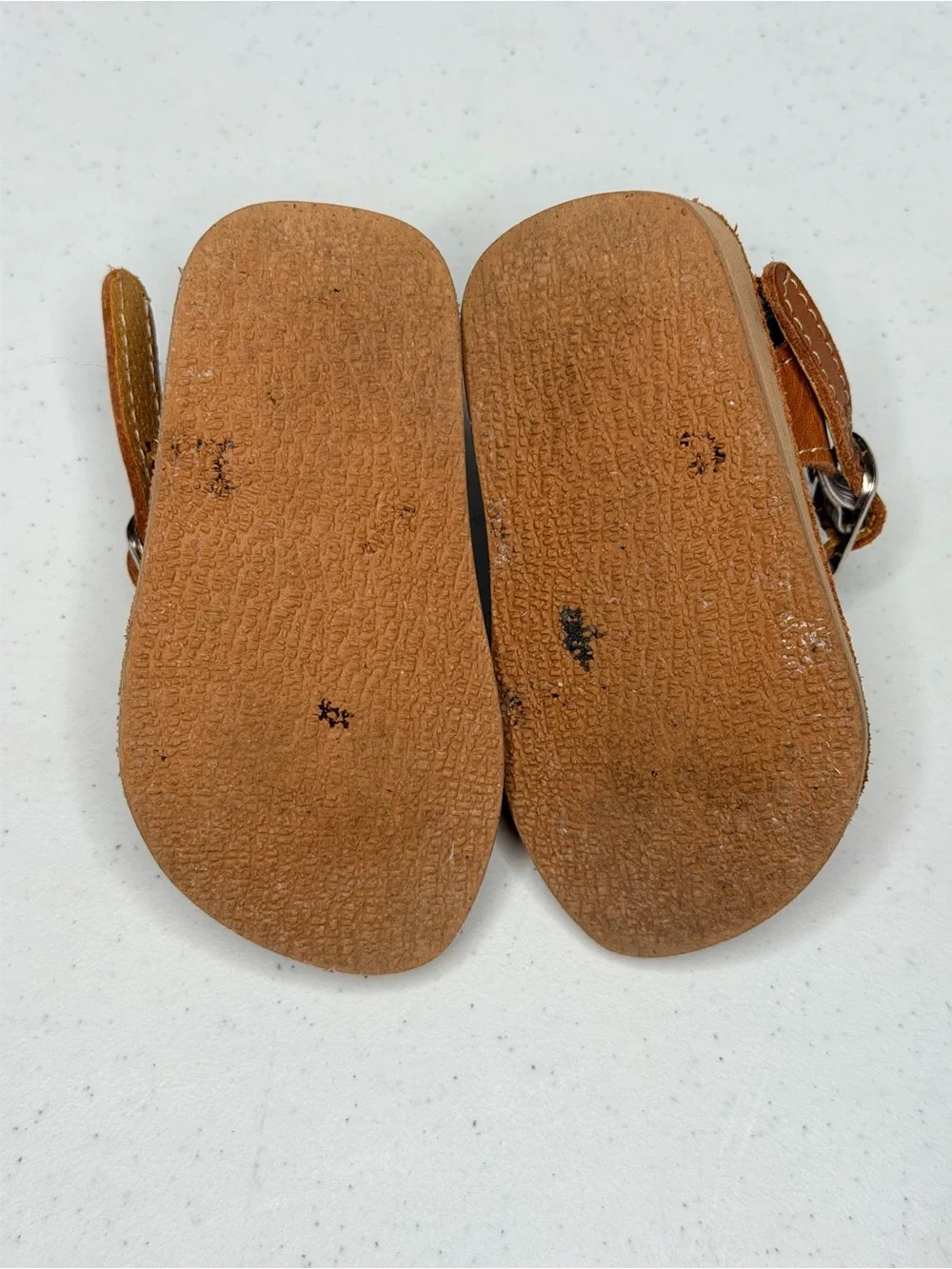 Authentic Mexican Leather Toddler Huarache Sandals Embroidered Size 12